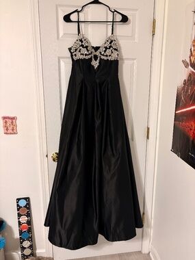 red long sleeve prom dress Scala 61310 Long Sleeve Prom Sequin Formal Dress